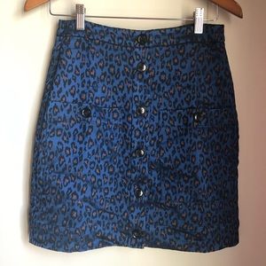 Banana republic leopard print skirt